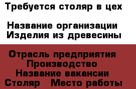 Требуется столяр в цех › Название организации ­ Изделия из древесины › Отрасль предприятия ­ Производство › Название вакансии ­ Столяр › Место работы ­ Пятигорск - Ставропольский край, Пятигорск г. Работа » Вакансии   